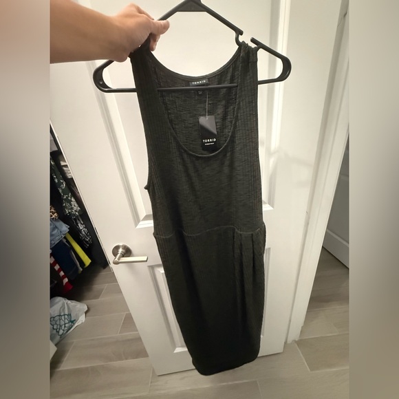 Torrid mini rib bodycon dress green - Picture 5 of 7